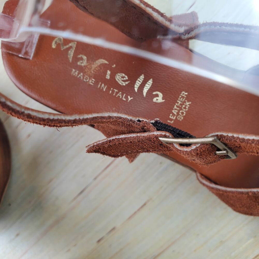 MARIELLA | Leather Strappy | Camel | Block Heel Sandals | Size 8 - Picture 5 of 7